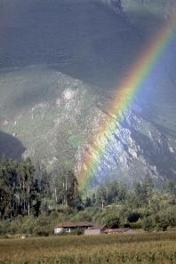 ein Regenbogen: das B�ndnis Gottes