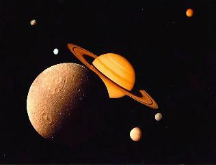 Saturn and its planets