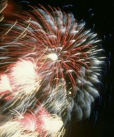 ein Feuerwerk zur Feier des neuen Jahres